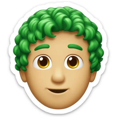 un ragazzo dai capelli rossi e occhi verdi sticker