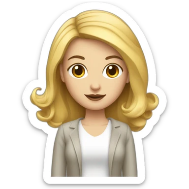 A beautiful whitefemale designer with an iPad sticker