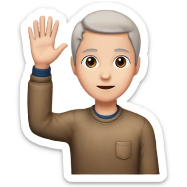 persona abriendo peurta sticker