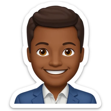 Roger Troutman with dark brown hair sticker