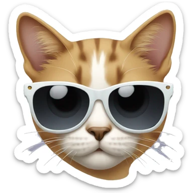 Cat with sunglasses sticker
