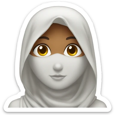 A veiled girl sticker