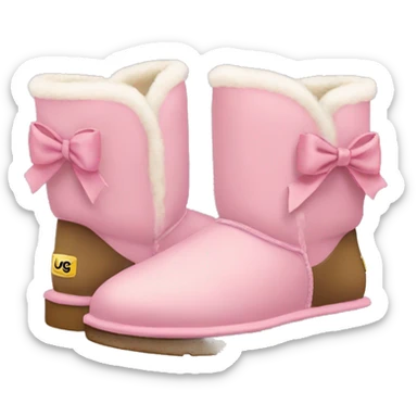 Ugg boots with bows sticker
