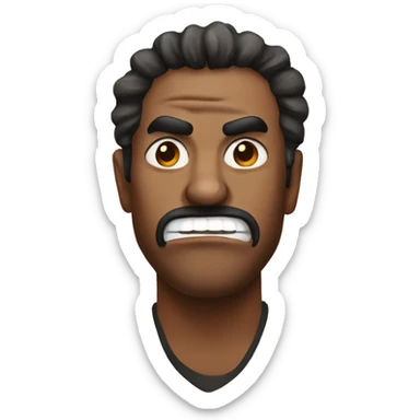 Abou with spices hair angry face sticker