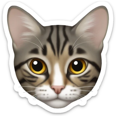 Gata calicó tricolor sticker