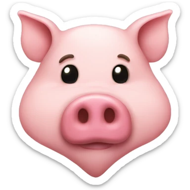 Heart like a pig nose sticker