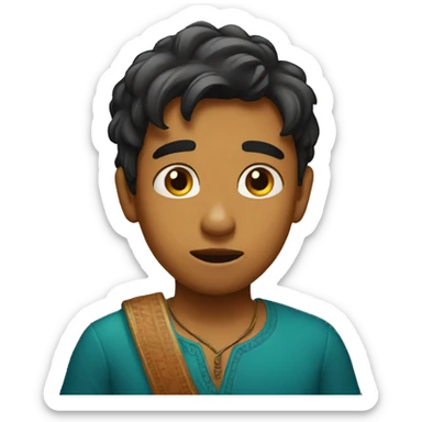 confused indian boy sticker