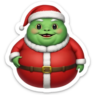 jabba the hutt santa sticker