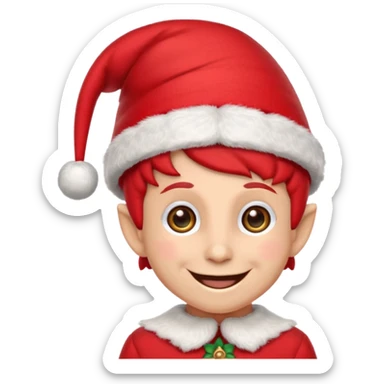 Make an emoji of elf on the shelf  sticker
