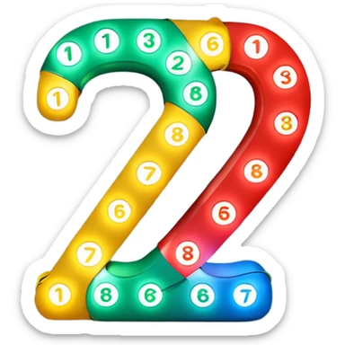 the numbers "1637" with Christmas lights wrapping it sticker