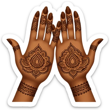 Hands with henna  sticker