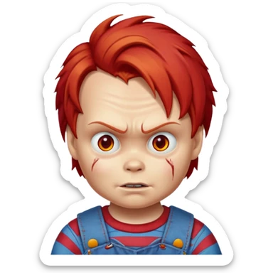 chucky face sticker