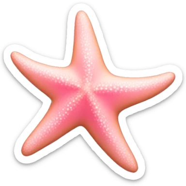 starfish, pink sticker