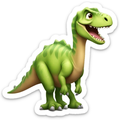 A dumb looking dinosaur sticker