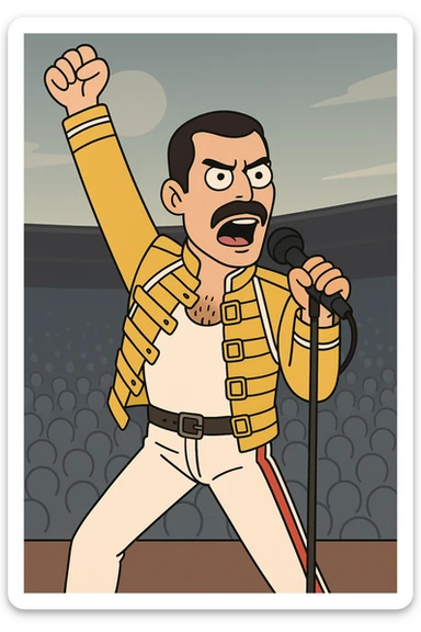 The people Queen at Wembley Freddie Mercury sticker