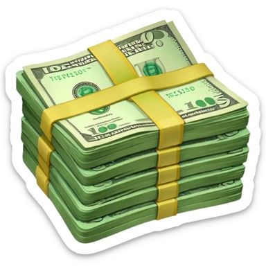 a second hand item to be sold, cash notes, transactions,  sticker