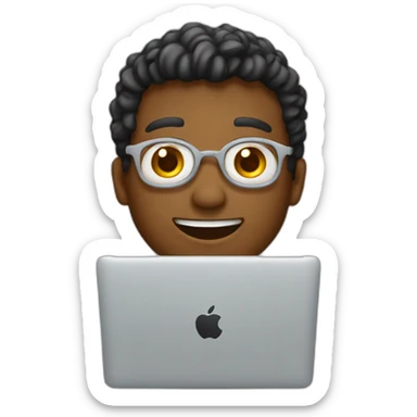 Students with mac book sticker