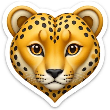 Cheetah hearts sticker