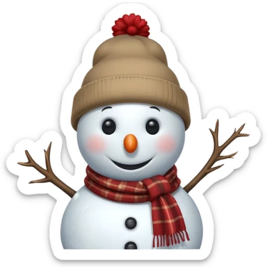 snowman with outfits (no carrot) sticker