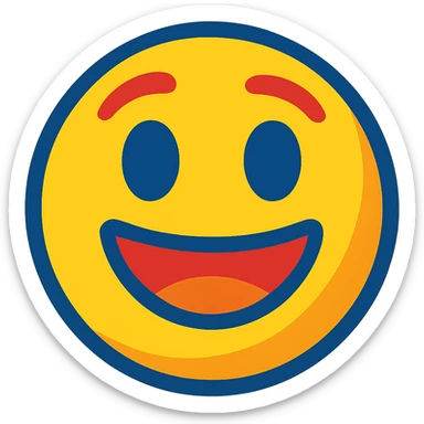 a circle emoji in vibrant toon style sticker