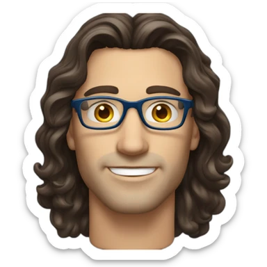 Handsome-Caucasian-man-dark-brown-wavy-hair-blue-eyes-glasses-older sticker