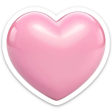 light pink heart sticker