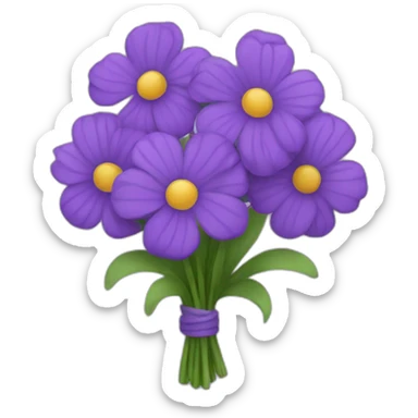 Bouquet of purple flowers  sticker