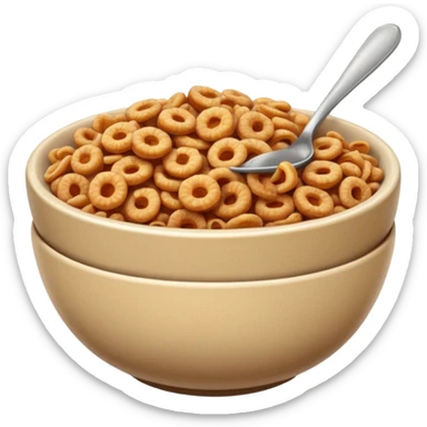Brown cereal you hurt bowl sticker