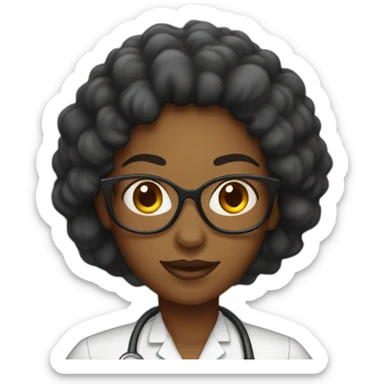 black woman scientist sticker