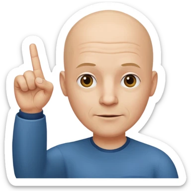 AVATAR DE UM CARECA COM O DEDO LEVANTADO DANDO LEGAL sticker