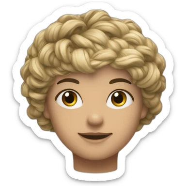 Bras montant sur le côté et tête dans les bras sticker