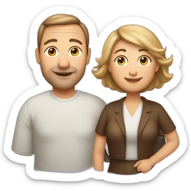 Un papa enceinte et une maman sticker