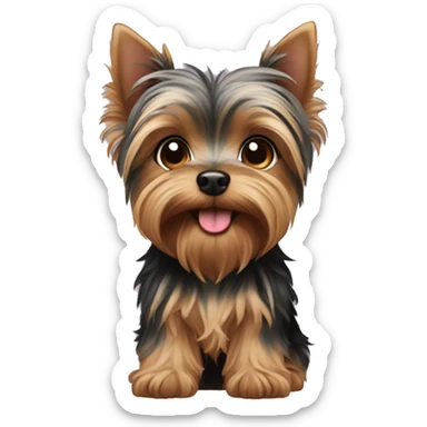 Yorkshire Terrier puppy sticker