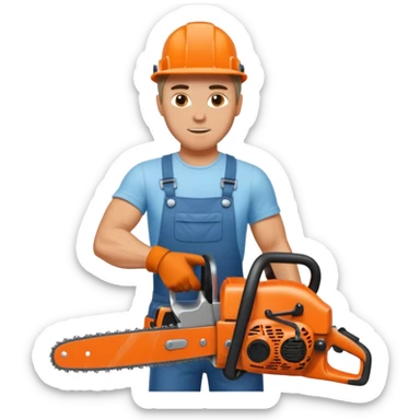 Sculptor with chainsaw,Ice Sculptors sticker