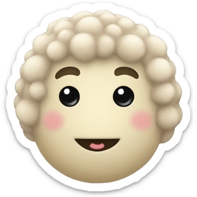 Muñeco de peluche hipopótamo de peluche color beige sticker