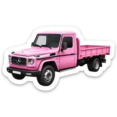 Pink Mercedes Benz truck sticker