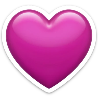 Magenta heart emoji sticker
