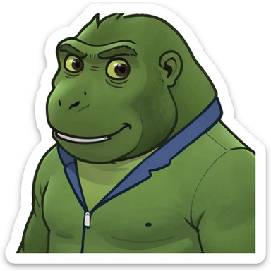Gorilla with clothes  sticker
