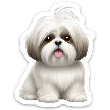 White shitzu sticker