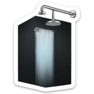 black bathroom shower sticker
