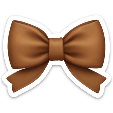 cute brown bow sticker