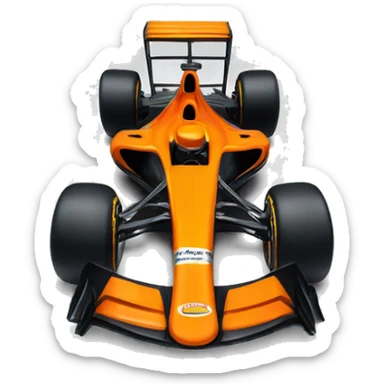 orange papaya coloured mclaren formula one car sticker