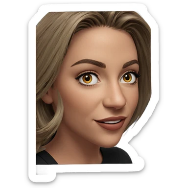 smiling girl portrait with text sticker