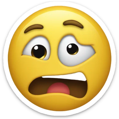 yellow emoji in despair sticker