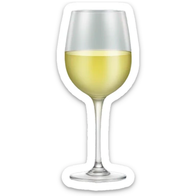 White Wine glass sticker
