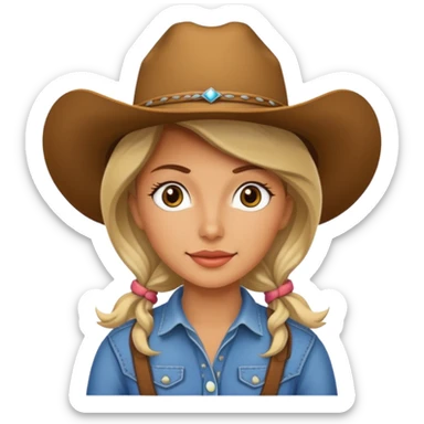Cow girl sticker