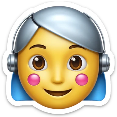 Generate a realistic emoji of AI learning something sticker