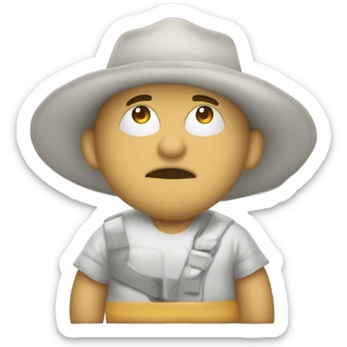 gordo con capa sticker