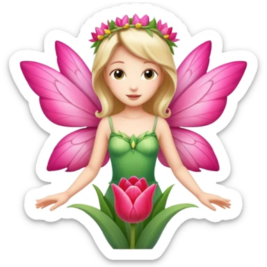 Tulip wings,Flower Fairy. sticker