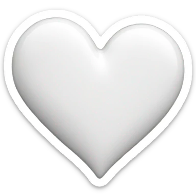 white heart with black sparkles  sticker